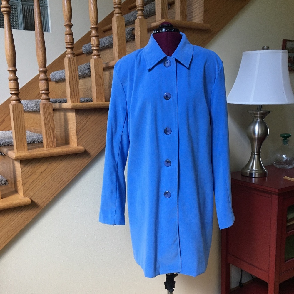 Microsuede Periwinkle Blue Coat/Jacket L